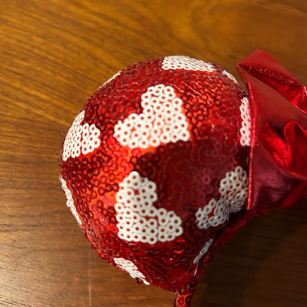 Disney Parks 2020 Red Minnie Mouse Sequin Ears Headband - Picture 2 of 4